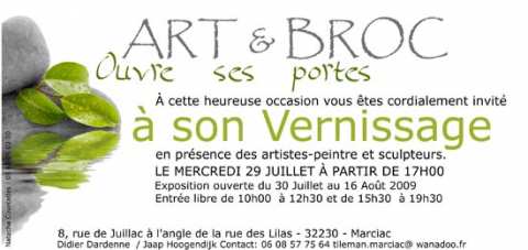 flyer expo Art et Broc à Marciac